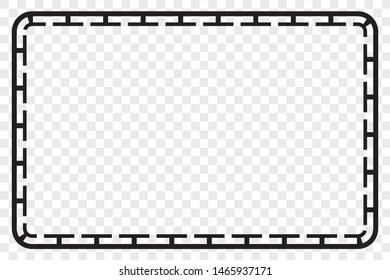 Vector Black Rectangle Frame for Certificate, Placard or Related, at Transparent Effect Background
