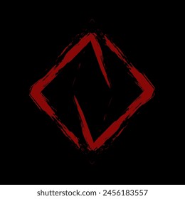 Vector black red abstract op-art art element. Optics, visual arts, artistic elements, spirals.