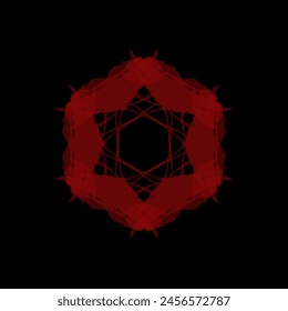 Vector black red abstract op-art art element. Optics, visual arts, artistic elements, spirals.