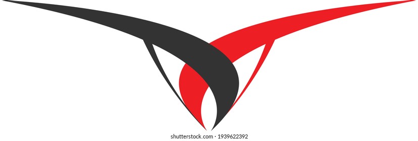 vector black red abstract shapes