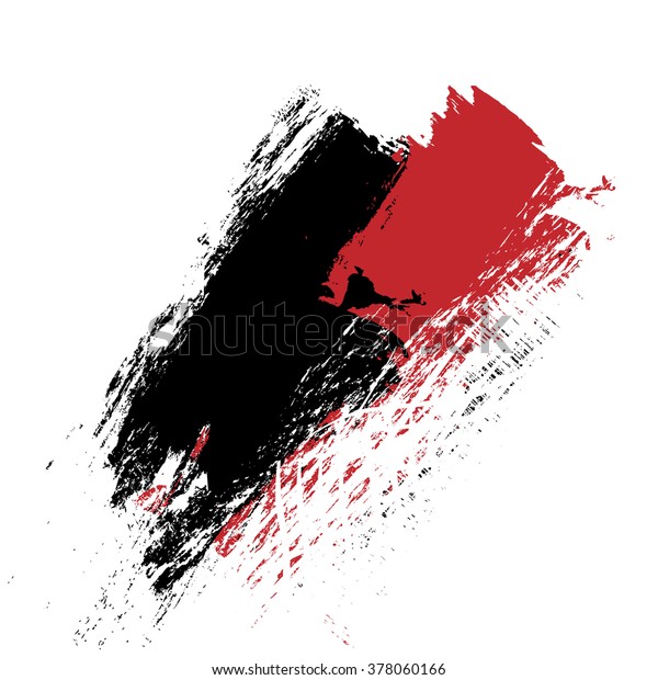 Vector Black Red Grunge Brush Strokes Stock Vector (Royalty Free ...