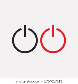 Vektorsymbol in Schwarz und Rot heruntergefahren