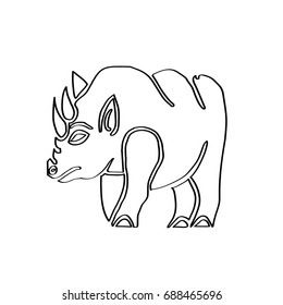vector black Rhino