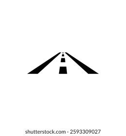 Vector black  road icons set. Highway symbols. Road signs