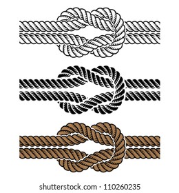 vector black rope knot symbols