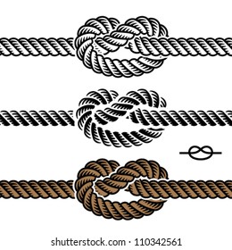 Vector Black Rope Knot Symbols