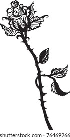 vector black rose