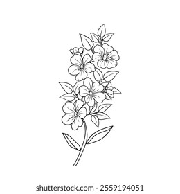 Vector black rose flowers bouquet icon, illustration thin line image ,botanical lines art flower, Minimalist contour drawing of flower bouquet.