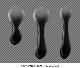 Vector black sauce drops.