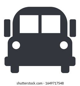 Vector Black School Bus Icon