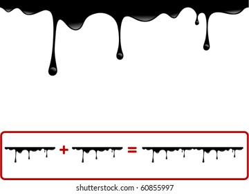 vector black seamless drips