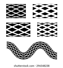 Vector Black Seamless Garden Hose Symbols