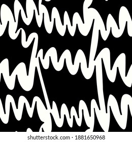 vector black serration seamless pattern on white
