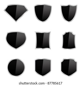 Vector black shields