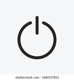 icono de apagado negro vectorial