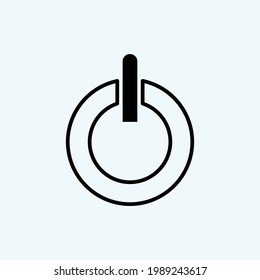 vector black shut down icon