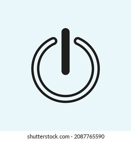 vector black shut down icon
