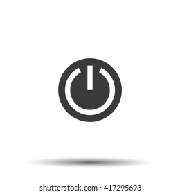 Vector black shut down icon