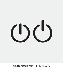 Vector black shut down icons set vector - eps