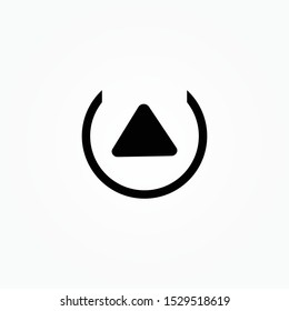 Vector black shut down icons set on white background