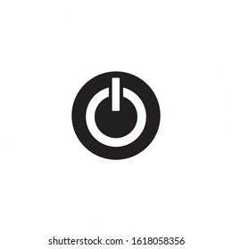 Vector black shut down icons