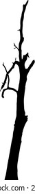 vector black silhouette of a bare tree