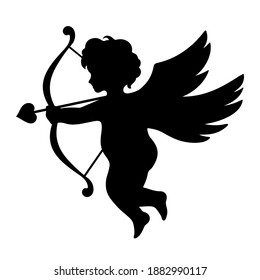 Cupid Bow Isolated On White Background Stock Vector (Royalty Free ...