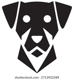 Silhueta preta vetorial de um cão isolado em um fundo branco. labrador retriever cão raça preto silhueta logotipo set.