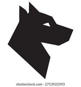 Vector black silhouette of a dog isolated on a white background. labrador retriever dog breed black silhouette logo set.