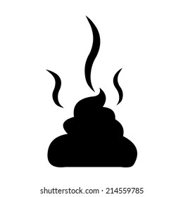 Vector Black Silhouette of feces