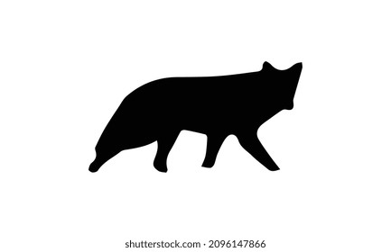 vector black silhouette of a Fox illustration design