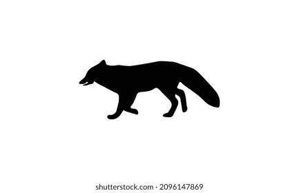 vector black silhouette of a Fox illustration design
