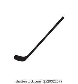 vector of black silhouette of hockey stick