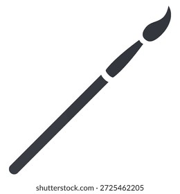 Vektor Schwarz Silhouette Symbol - Künstlerische Pinsel. Malwerkzeug.