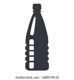 Schwarze Silhouette Vektorillustration Plastikflaschen-Symbol