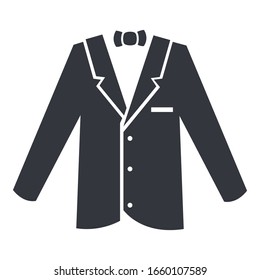 Vector Black Silhouette Tuxedo Icon