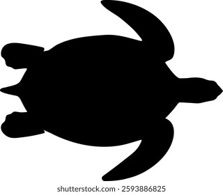 Vector Black Silhouettes of Sea Animals