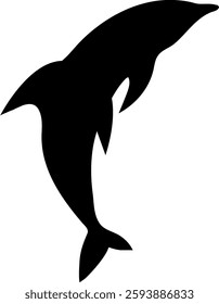 Vector Black Silhouettes of Sea Animals