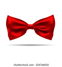Vector of black silk bow tie on a background. EPS illustration.