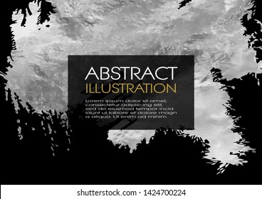Vector Black and Silver Design Templates for Brochures, Flyers, Mobile Technologies, Applications, Online Services, Typographic Emblems, Logo, Banners Infographic. Golden Abstract Modern Background.