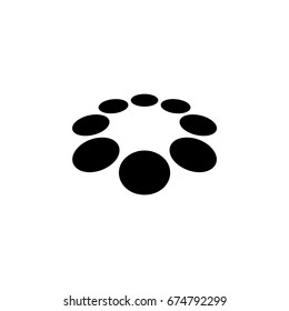 Vector Black Simple Abstract Dot Logo Idea