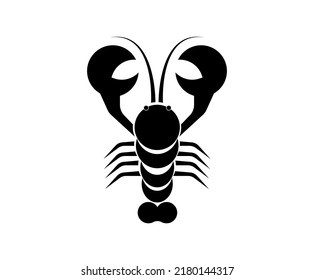 Vector Black Simple Lobster Logo Stock Vector (royalty Free) 2180144317 