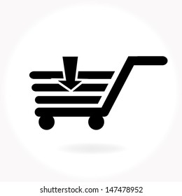 Vector black simple shopping