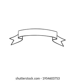 Vector de cintas de esbozo negras. Pancartas en blanco sobre fondo blanco.