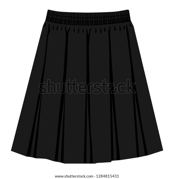 Vector Black Skirt Template Design Fashion Stock Vector (Royalty Free ...