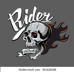 vector black skull icon on gray background