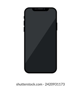 Vector de pantalla de smartphone negro