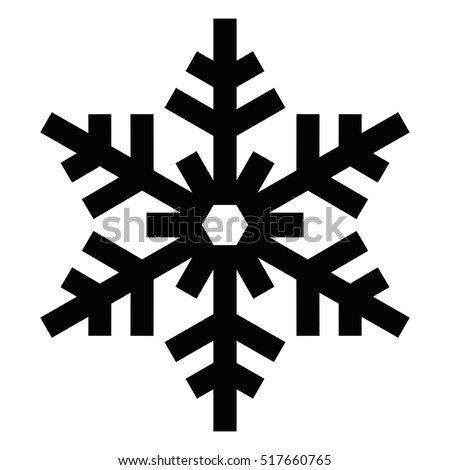 httpsimage vectorvector black snowflake on white background 517660765
