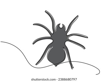 Vector black spider in