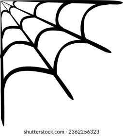 vector black spider web corner